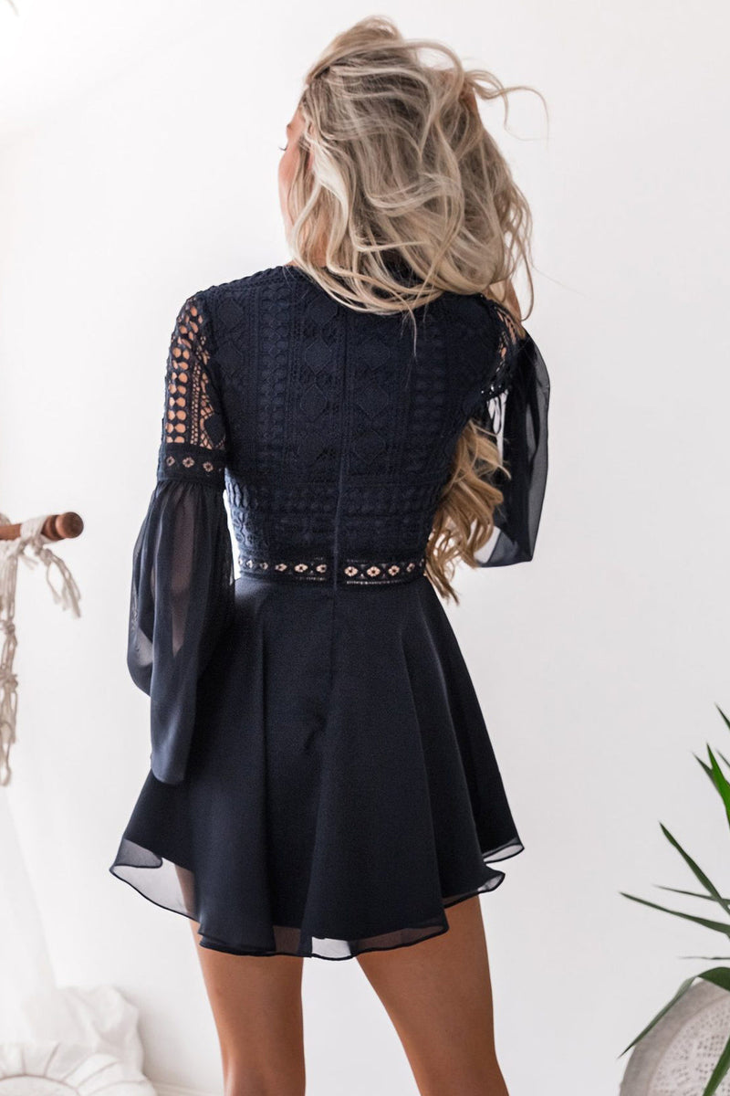 Alyse Dress (Navy) - BEST SELLING