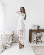 Boho High Low Dress | White