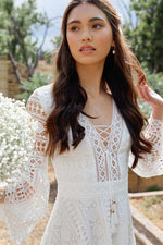 Boho High Low Dress | White