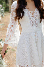 Boho High Low Dress | White