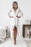 Boho High Low Dress | White