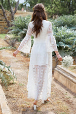 Boho High Low Dress | White