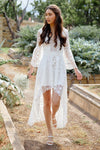 Boho High Low Dress | White