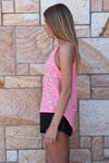 Julia Claire Print Top (Pink Print)