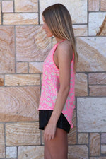 Julia Claire Print Top (Pink Print)