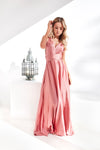 The Perfect Date Satin Maxi Dress | Rose