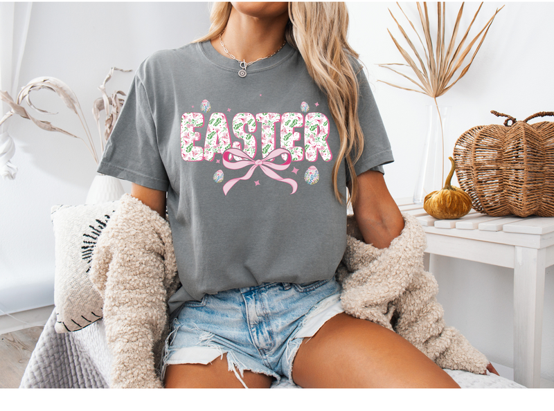 Pretty In Pink Easter Graphic Tee