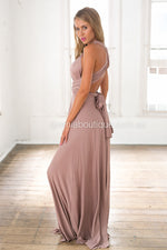 The Perfect Date Multiway Maxi Dress (Mocha)